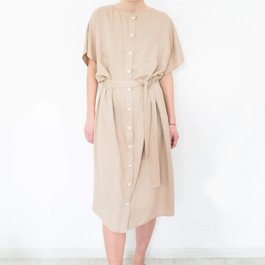 Shirt Dress Beige Size S, XL, XXL