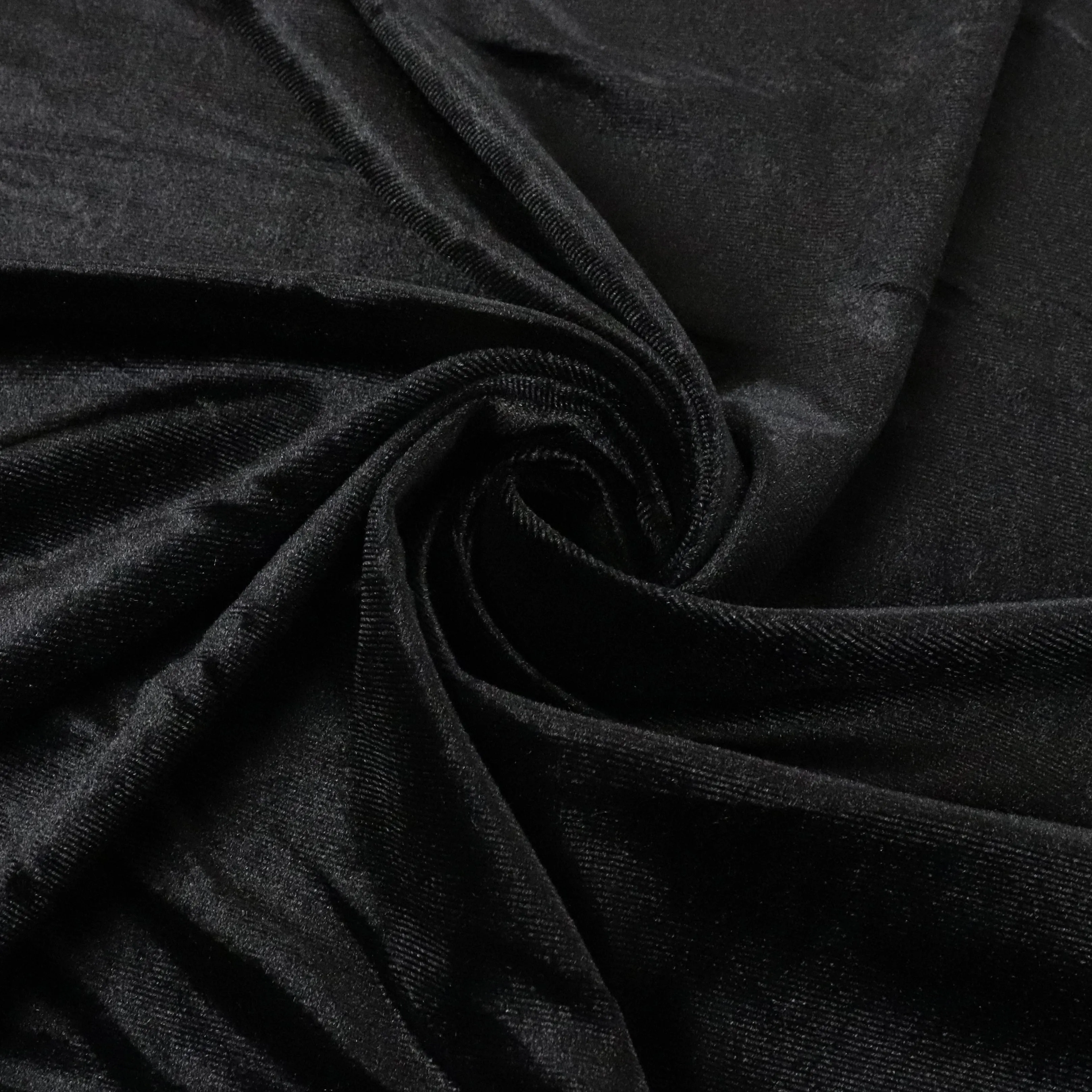 Stretch Velvet - Black Onyx